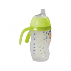 Mebby tazza verde antigoccia beccuccio in silicone 6m+ 280 ml