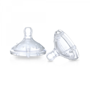 NUBY- Tettarella bocca larga, con flusso 1-2-3, 2 pz
