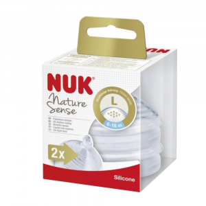 NUK Tettarelle Natural Sense Silicone 6-18m 2pz
