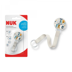 NUK portaciuccio con anello in silicone e clip