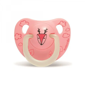SUAVINEX- Collezione Night e Day- Succhietto con tettarella anatomica in silicone, 0-6 mesi, con disegno Cervo