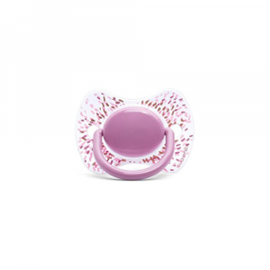 SUAVINEX- Collezione Premium Haute Couture- Succhietto Fisiologico con Tettarella in silicone reversibile, colore Fucsia, 4-18 M