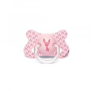 SUAVINEX- Fusione Fisiologica- Succhietto in Silicone, stampa Chihuahua Rosa, +4/18 m