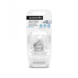 Suavinex tettarella anatomica in silicone 2L 6m+