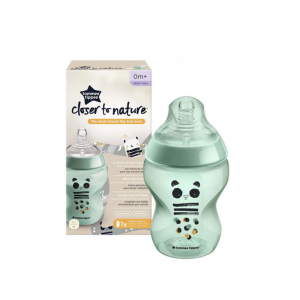 TOMMEE TIPPEE- Closer to Nature, Baby Biberon, 0M, 260ml x 1 - Boy