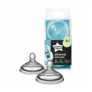 Tommee Tippee- 2 Tettarelle Anticolica, 0m- Flusso Lento