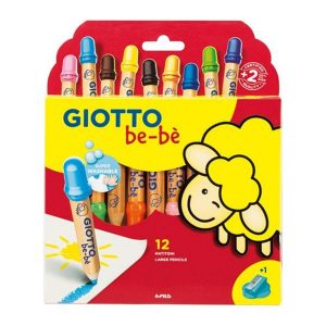 Giotto be-bè: 12 Matitoni Lavabili e Sicuri per Bambini Piccoli