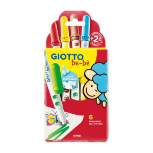 Giotto be-bè: 6 Pennarelli Super Lavabili e Sicuri per Bambini
