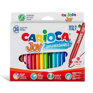 Carioca Joy: 36 Pennarelli Super Lavabili a Punta Fine