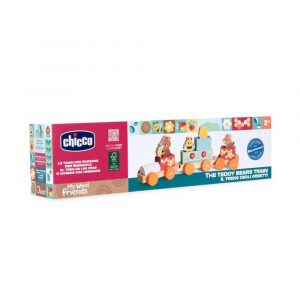Chicco "Il Treno degli Orsetti" in Legno: Gioco a Incastri Educativo