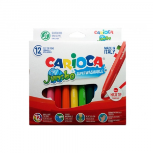 Carioca Jumbo: 12 Pennarelli Punta Maxi Ideali per Bambini