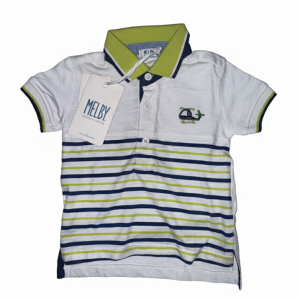 Polo Melby Neonato Righe e Elicottero