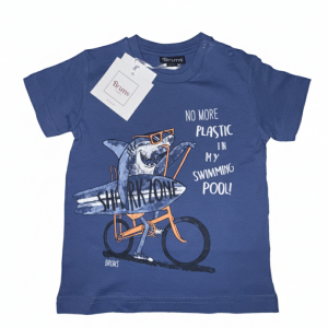 Maglietta Brums Bambino Blu Squalo in Bici