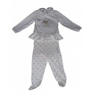 Completo Neonata Melby Cuori Glitter |  2 pezzi