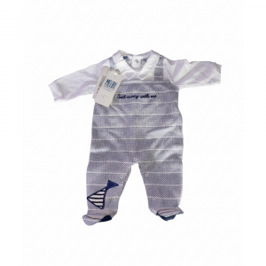 Tutina Melby Neonato Stile Salopette con "Sail Away With Me"