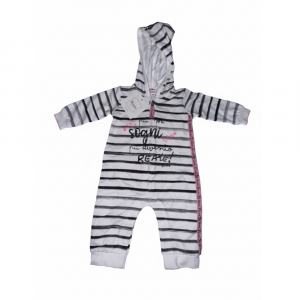 Tutina BRUMS Neonato con Cappuccio | Righe e Stampa "Sogni"